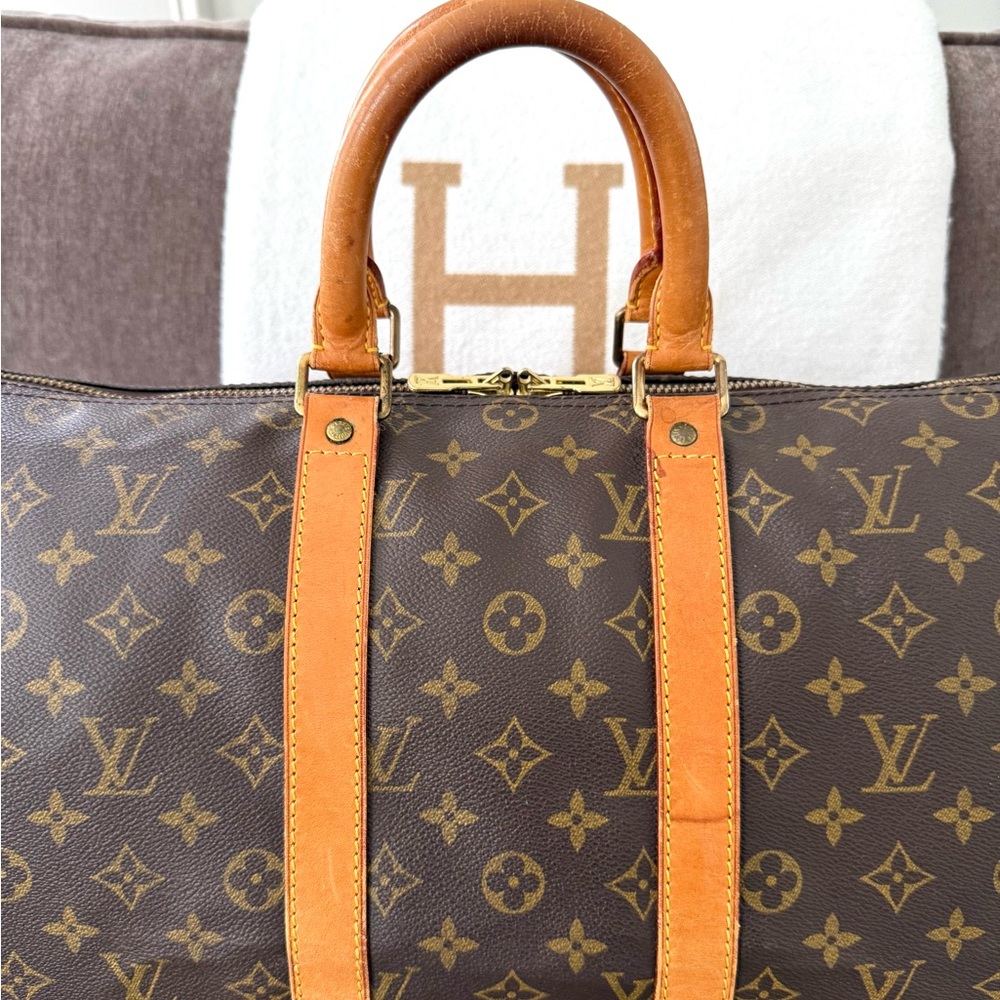 Authentic Louis Vuitton Keepall 45 travel duffel bag  M41428 monogram - Picture 3 of 16